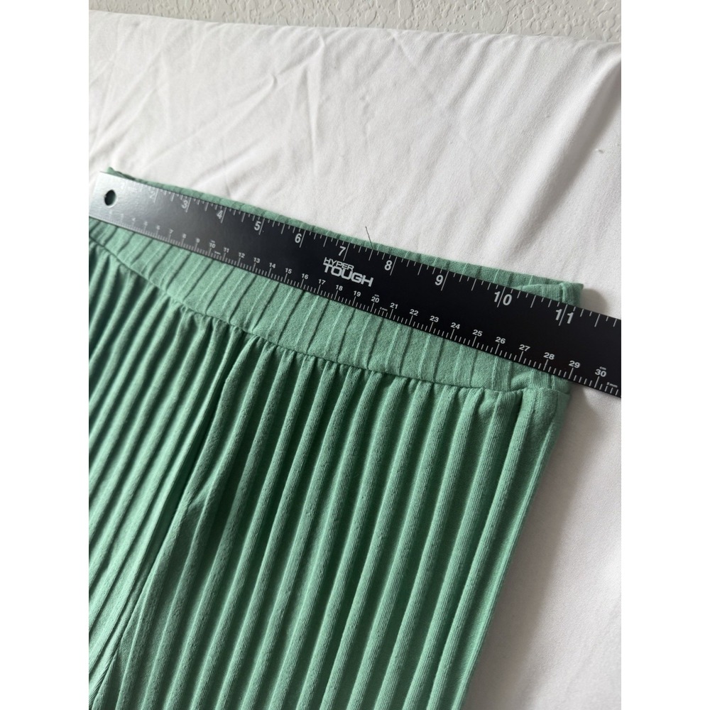 Sorelle UK 3 Piece Ribbed Set Green Crop Top Cardigan Pants Set S NWT - Picture 6 of 11